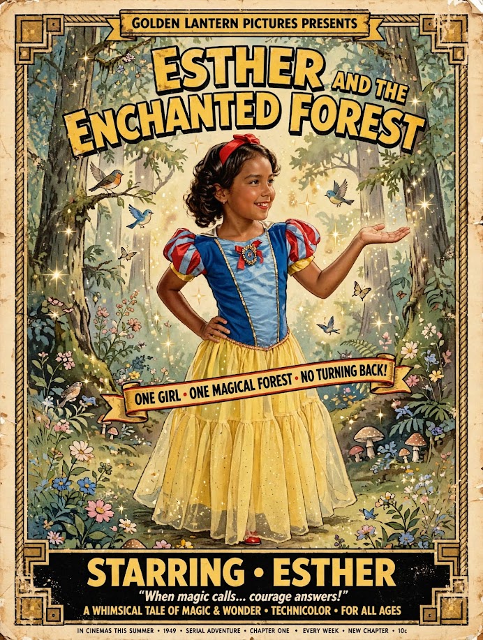 A custom Golden Lantern Pictures picture — enchanted forest story starring Esther